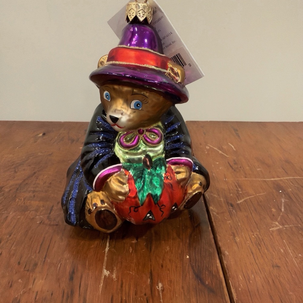 VTG Christopher Radko Bearwitched Jr 00-358-0 Halloween Bear Ornament Tag 4"